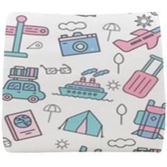 Transportation Seamless Pattern Seat Cushion by Vaneshart