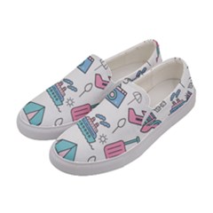 Transportation Seamless Pattern Women s Canvas Slip Ons by Vaneshart