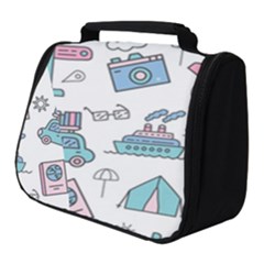 Transportation Seamless Pattern Full Print Travel Pouch (small) by Vaneshart