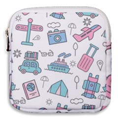 Transportation Seamless Pattern Mini Square Pouch by Vaneshart