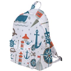 Nautical Elements Pattern Background The Plain Backpack by Vaneshart