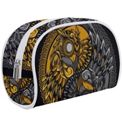 Yin Yang Owl Doodle Ornament Illustration Makeup Case (large) by Vaneshart