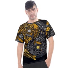 Yin Yang Owl Doodle Ornament Illustration Men s Sport Top