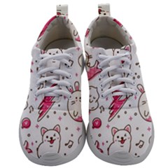 Cute Animals Seamless Pattern Kawaii Doodle Style Mens Athletic Shoes by Vaneshart