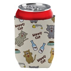 Happy Cats Pattern Background Can Holder by Vaneshart