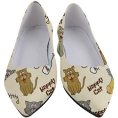 Happy Cats Pattern Background Women s Block Heels  by Vaneshart