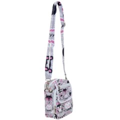 Big Set With Cute Cartoon Animals Bear Panda Bunny Penguin Cat Fox Shoulder Strap Belt Bag by Vaneshart