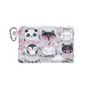 Big Set With Cute Cartoon Animals Bear Panda Bunny Penguin Cat Fox Canvas Cosmetic Bag (Small) View1