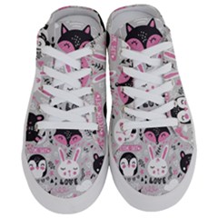 Big Set With Cute Cartoon Animals Bear Panda Bunny Penguin Cat Fox Half Slippers by Vaneshart