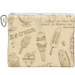 Ice Cream Vintage Pattern Canvas Cosmetic Bag (xxxl) by Vaneshart