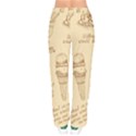 Ice Cream Vintage Pattern Women velvet Drawstring Pants View2