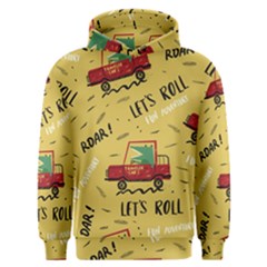 Childish Seamless Pattern With Dino Driver Men s Overhead Hoodie by Vaneshart