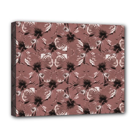 Hibiscus Flowers Collage Pattern Design Deluxe Canvas 20  X 16  (stretched) by dflcprintsclothing