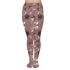 Hibiscus Flowers Collage Pattern Design Tights by dflcprintsclothing