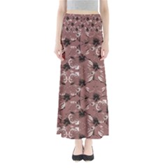 Hibiscus Flowers Collage Pattern Design Full Length Maxi Skirt