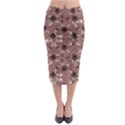 Hibiscus Flowers Collage Pattern Design Midi Pencil Skirt View1