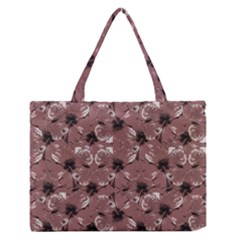 Hibiscus Flowers Collage Pattern Design Zipper Medium Tote Bag by dflcprintsclothing