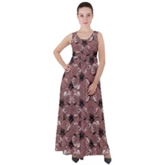 Hibiscus Flowers Collage Pattern Design Empire Waist Velour Maxi Dress by dflcprintsclothing