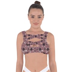 Hibiscus Flowers Collage Pattern Design Bandaged Up Bikini Top by dflcprintsclothing