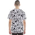 Seamless Pattern With Black White Doodle Dogs Men s Sports Mesh Tee View2