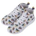 Seamless Pattern With Hand Drawn Bird Black Women s Lightweight High Top Sneakers View2