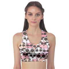 Cute Dog Seamless Pattern Background Sports Bra by Vaneshart