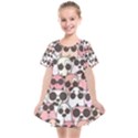 Cute Dog Seamless Pattern Background Kids  Smock Dress View1