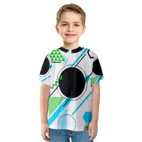 Geometric Shapes Background Kids  Sport Mesh Tee by Vaneshart