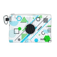 Geometric Shapes Background Canvas Cosmetic Bag (large)