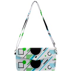 Geometric Shapes Background Removable Strap Clutch Bag by Vaneshart