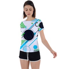 Geometric Shapes Background Back Circle Cutout Sports Tee by Vaneshart