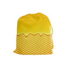 Sweet Honey Drips With Honeycomb Drawstring Pouch (large) by Vaneshart