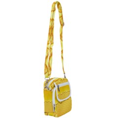 Sweet Honey Drips With Honeycomb Shoulder Strap Belt Bag by Vaneshart