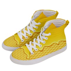 Sweet Honey Drips With Honeycomb Men s Hi-top Skate Sneakers by Vaneshart