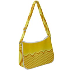 Sweet Honey Drips With Honeycomb Zip Up Shoulder Bag by Vaneshart