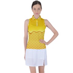 Sweet Honey Drips With Honeycomb Women s Sleeveless Polo Tee by Vaneshart