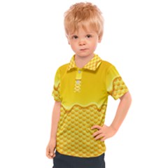 Sweet Honey Drips With Honeycomb Kids  Polo Tee