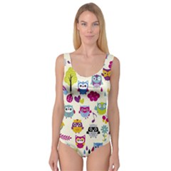 Funny Colorful Owls Princess Tank Leotard 