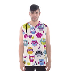 Funny Colorful Owls Men s Basketball Tank Top