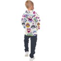 Funny Colorful Owls Kids  Hooded Pullover View2