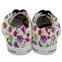 Funny Colorful Owls Men s Low Top Canvas Sneakers View4