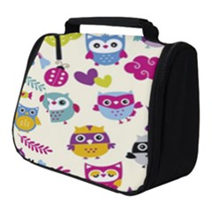 Funny Colorful Owls Full Print Travel Pouch (small) by Vaneshart