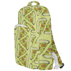 Pizza Fast Food Pattern Seamles Design Background Double Compartment Backpack by Vaneshart