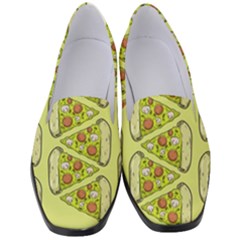 Pizza Fast Food Pattern Seamles Design Background Women s Classic Loafer Heels by Vaneshart