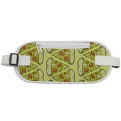 Pizza Fast Food Pattern Seamles Design Background Rounded Waist Pouch by Vaneshart