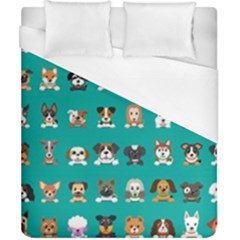 Different Type Vector Cartoon Dog Faces Duvet Cover (california King Size) by Vaneshart