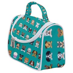 Different Type Vector Cartoon Dog Faces Satchel Handbag by Vaneshart