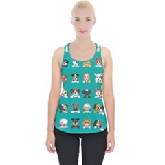 Different Type Vector Cartoon Dog Faces Piece Up Tank Top by Vaneshart