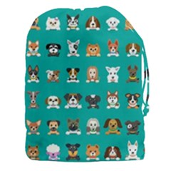 Different Type Vector Cartoon Dog Faces Drawstring Pouch (3xl) by Vaneshart