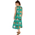 Different Type Vector Cartoon Dog Faces Summer Maxi Dress View2